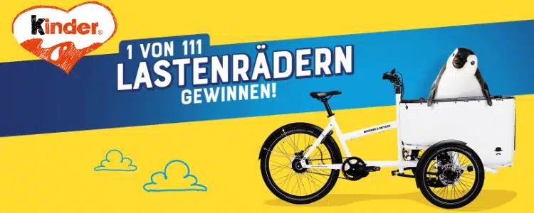 E-Lastenfahrrad bei kinder Pingui gewinnen