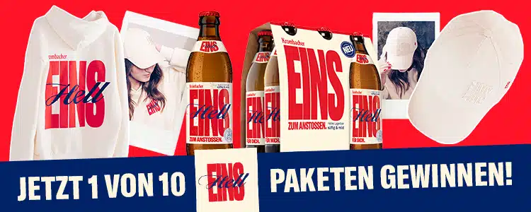 Krombacher verlost EINS Hell Paket