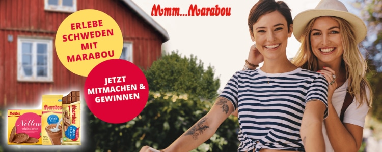 Marabou-Gewinnspiel; 2 Frauen; Marabou-Produkte