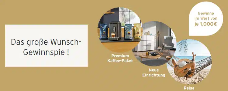 Tchibo-Gewinnspiel: Premium-Kaffee, Einrichtung oder Reise gewinnen