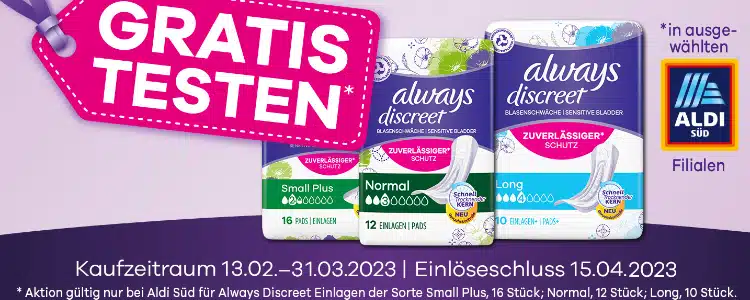 always discreet gratis testen