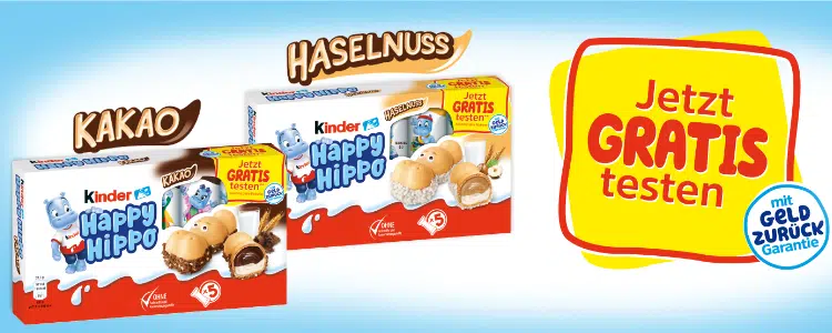 kinder Happy Hippo gratis testen
