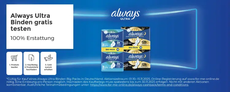 Always Ultra Binden gratis testen