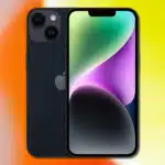 Apple iPhone 14 auf buntem Hintergrund