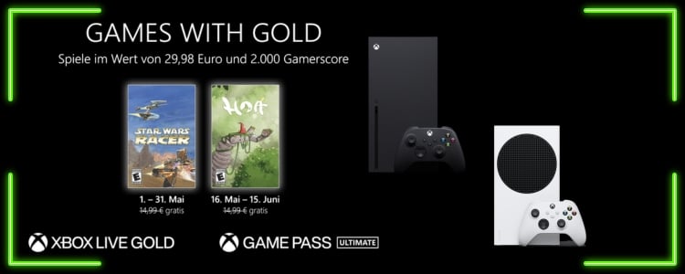 Xbox Games with Gold im Mai
