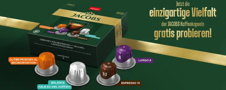 Gratis Kaffeekapseln von Jacobs