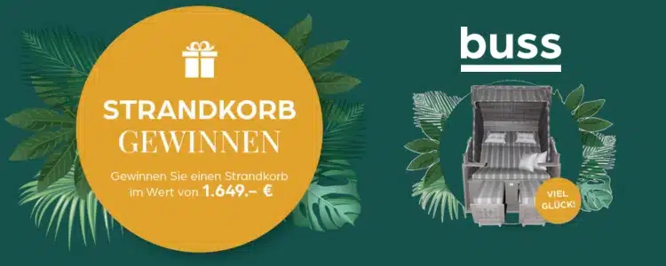 buss wohnen verlost Strandkorb