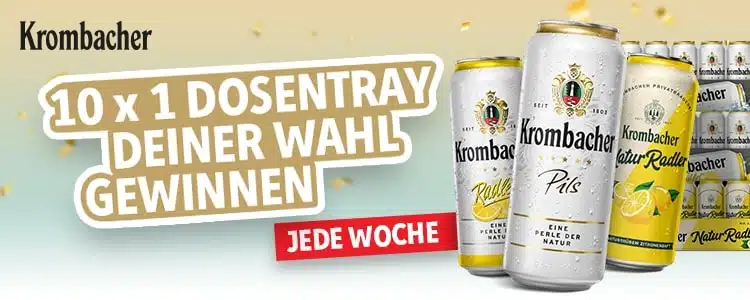 Krombacher-Gewinnspiel: Tray gewinnen