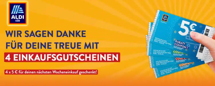 5€ Aldi Gutscheine erhalten