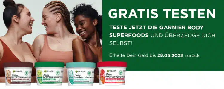 Garnier Superfood Körperpflege gratis testen