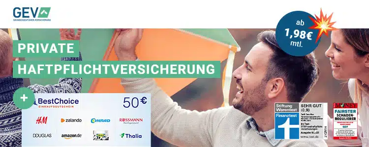 Bonus-Deal GEV Haftpflichtversicherung