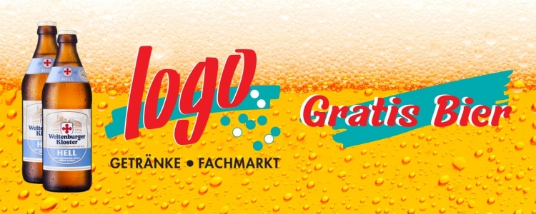 Gratis Bier bei Logo