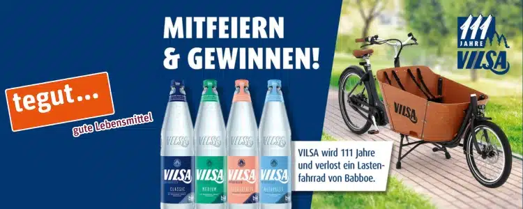 tegut... und VILSA verlosen Lastenfahrrad