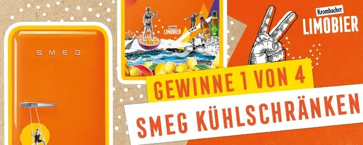 Krombacher Limobier Gewinnspiel SMEG-Kühlschrank