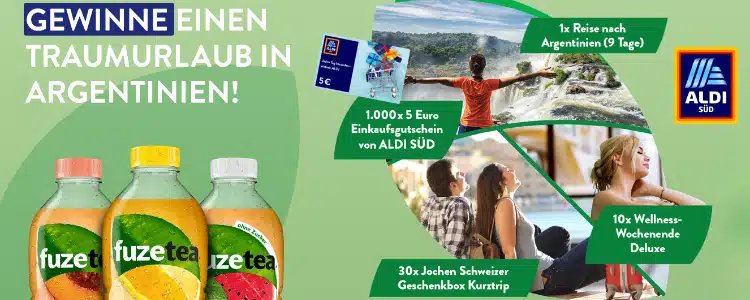 Fuze Tea & Aldi veranstalten ein Gewinnspiel