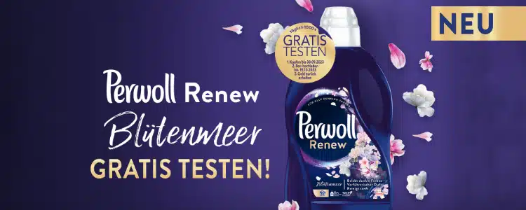 Perwoll Renew Blütenmeer gratis testen