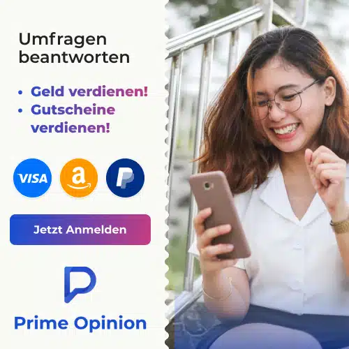 Prime Opinion Mit kostenlosen Umfragen Geld verdienen