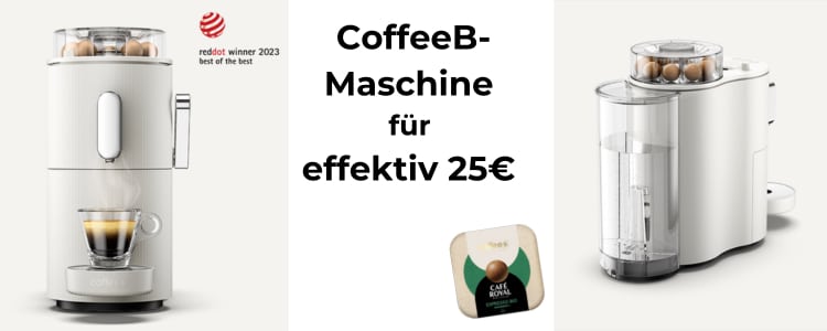 CoffeeB Kaffeemaschine für rechnerisch 25€