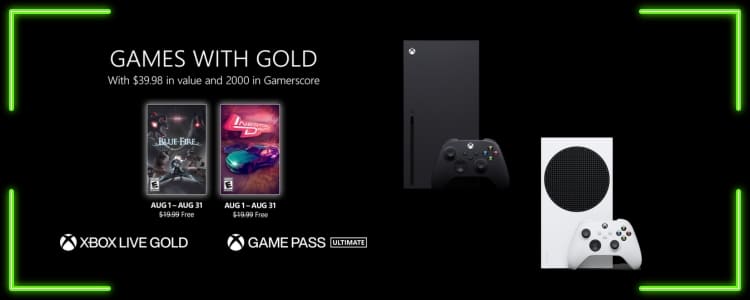 Xbox Games with Gold im August
