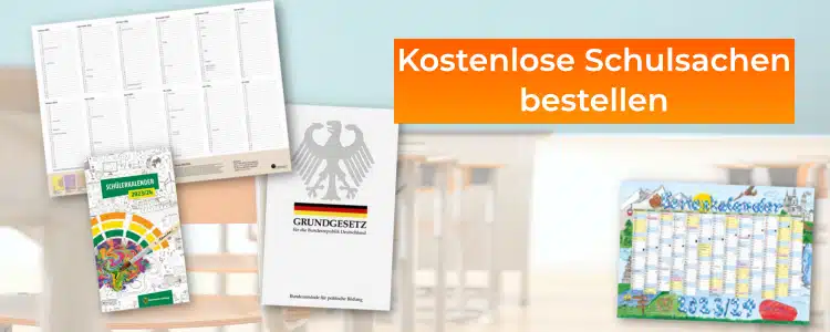 kostenlose Schulsachen bestellen