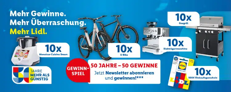 Lidl 50 Jahre - 50 Gewinne