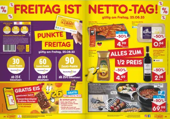 Netto Prospekt-Seite für gratis Nogger-Eis