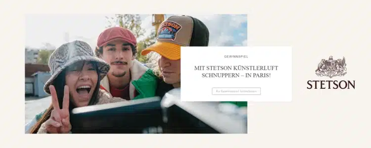 Stetson Europe Gewinnspiel Urlaub in Paris