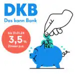 DKB Tagesgeldkonto eröffnen & 3,5% Zinsen erhalten; Sparschwein