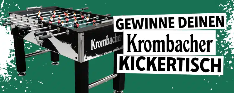 Krombacher verlost Kickertisch