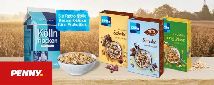 Penny und Kölln Gewinnspiel; Retro-Schüssel; Mystery-Produktpaket