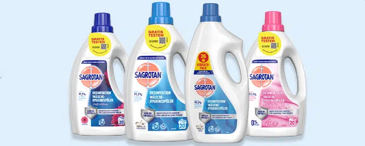 Sagrotan Wäsche-Hygienespüler in unterschiedlichen Varianten