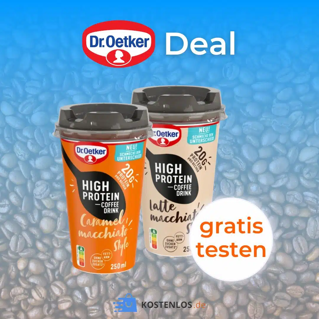 Dr. Oetker High Protein Coffee Drink gratis testen
