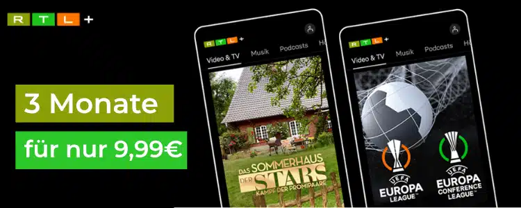 RTL+ 3 Monate lang für 9,99€