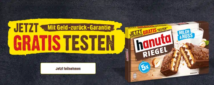 hanuta Riegel gratis testen