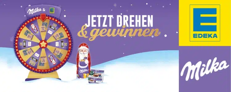 Glücksrad-Gewinnspiel von Milka und EDEKA