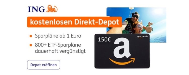 ING Depot eröffnen 150€ Bonus