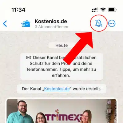 Glocke aktivieren bei WhatsApp