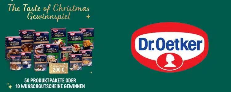Dr. Oetker Gewinnspiel The Taste of Christmas