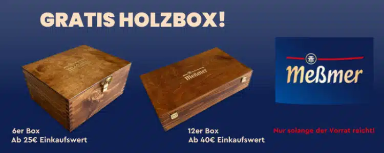 Meßmer verschenkt Holzboxen