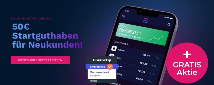 Finanzen.net Zero Aktie geschenkt; 50€ Startguthaben