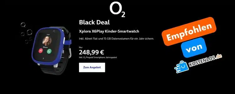 O2 Handy Jahrestarif mit Kinder-Smartwatch