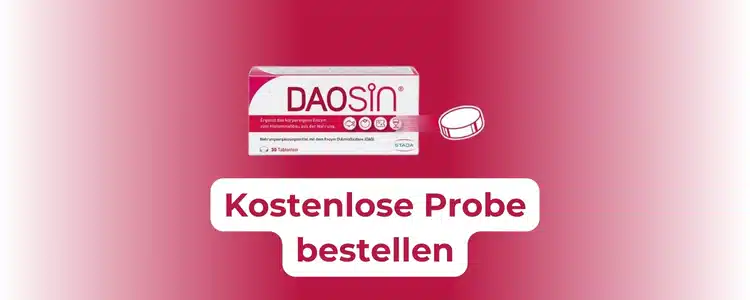 kostenlose Probe des Nahrungsergänzungsmittels DAOSiN®