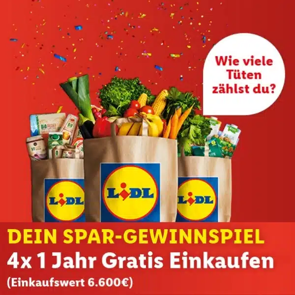 Lidl Gewinnspiel 1 Jahr Gratis Einkaufen (Wert 6.600€)