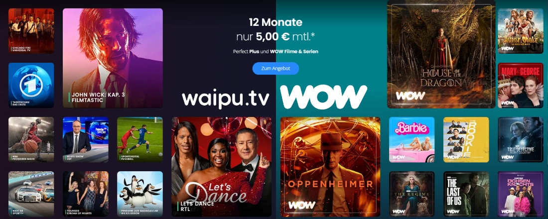 WOW Filme & Serien für nur 5€ mtl.