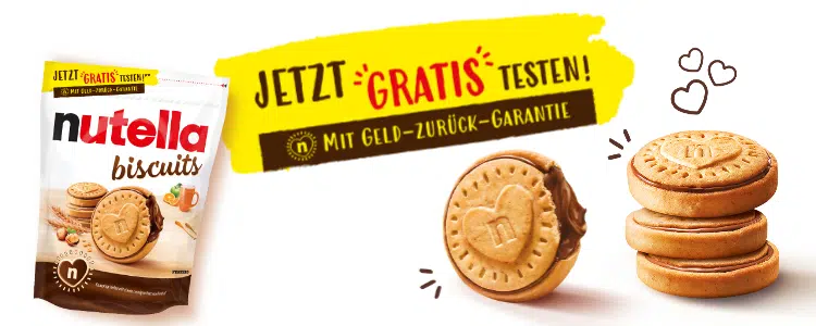 nutella biscuits Aktionspackung; Gratis testen