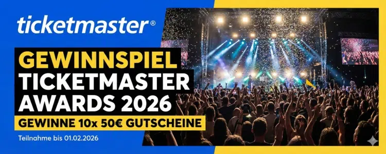 ticketmaster Gewinnspiel Awards 2026