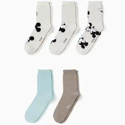 5er Pack-Socken mit Micky Maus