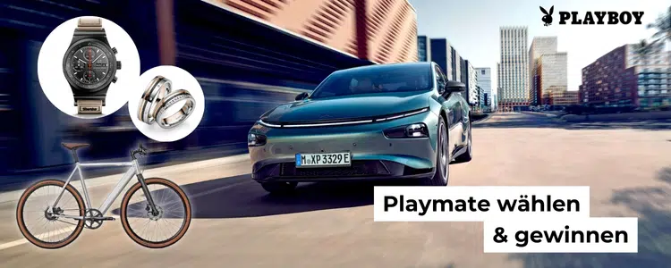 Playboy-Gewinnspiel: Playmate wählen; E-Auto von PENG