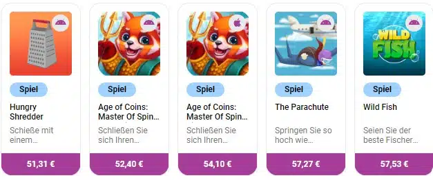 Spiele bei SAVEBUCKS