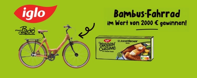 iglo-Gewinnspiel Bambus-Fahrrad